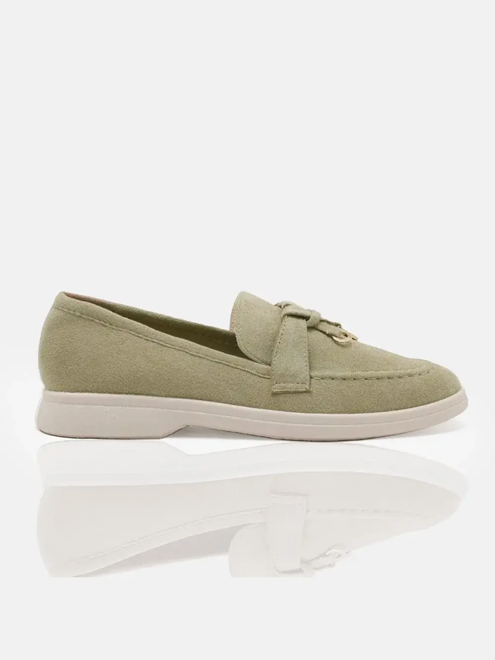 Μέντα suede loafers — Οικολογικό δέρμα / Καστόρι / Ύφασμα