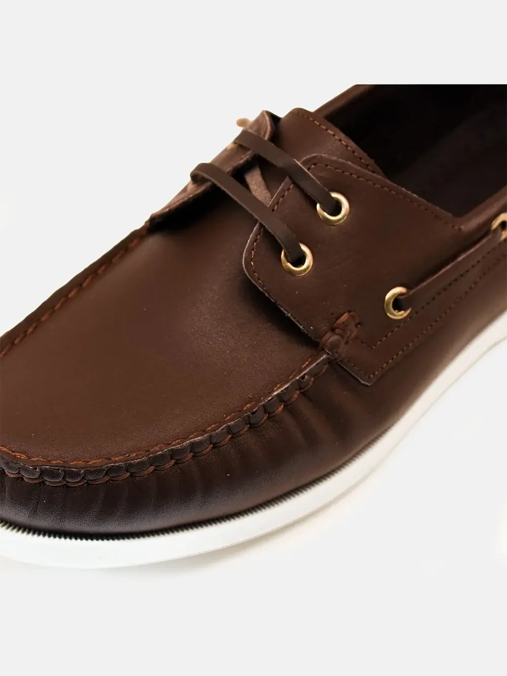 Alexandris Shoes δερμάτινα δετά μοκασίνια καφέ TR — Δέρμα (φωτογραφία 2)