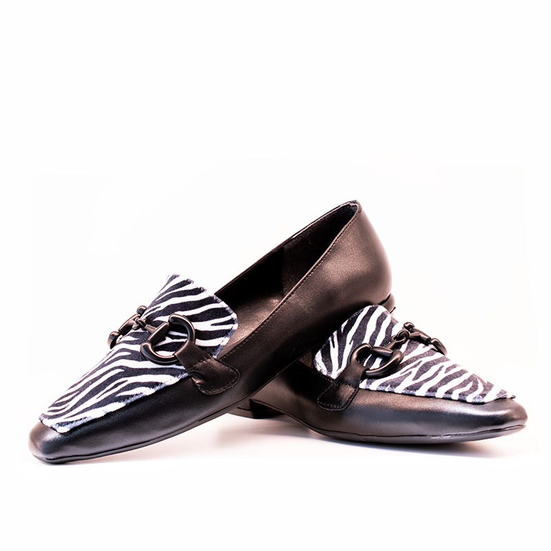 London-black-mule-zebra-detail London-black-mule-zebra-detail