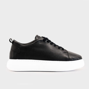 alexandris-shoes-black-white-leather-sneakers-shoes-white-sole-παπουτσια-δερματινα-ανατομικα-σνικερσ-μαυρα-κωδικος-1918