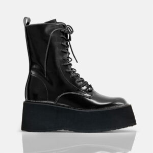boots-black-eco-leather-μαυρο-μποτακι-λουστρινι-αρβυλάκι-γυναικείο