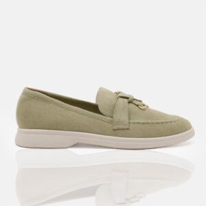 LOAFER-green-JOIA-ANATOMIC-585-KHAKI-μοκασινια-ανατομικα-υφασμα-μεντα-σκουρο-585